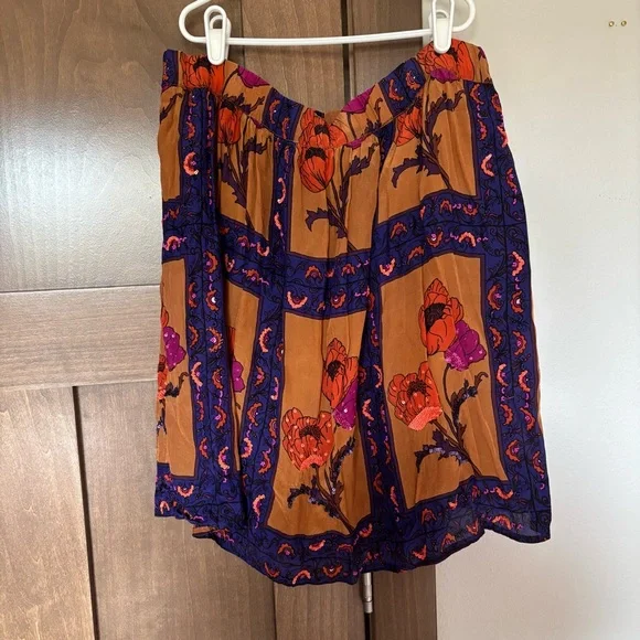 Anthropologie Maeve Beaded Persicum Floral Skirt Size M - Picture 6 of 13